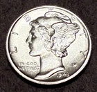 1943-S Mercury Dime CH BU Uncirculated 90% Silver