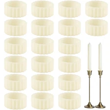 20 Pcs Rubber Candle Hugger, Candle Grips Inserts for Taper Candles Base Acce...