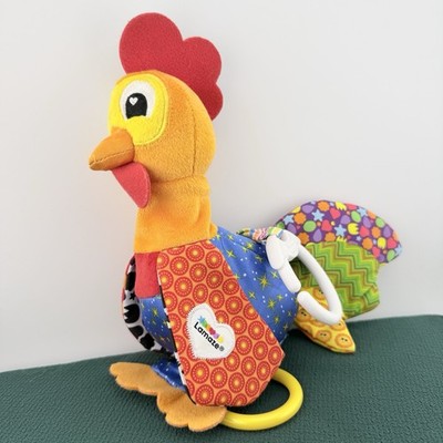 Lamaze Clip & Go Barnyard Bob the Rooster Tomy Baby Toy Pull String - Moves!  K