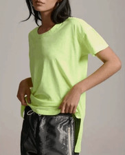 Pilcro by Anthropologie Neon Yellow The Jordyn Oversized Cotton Tee XL