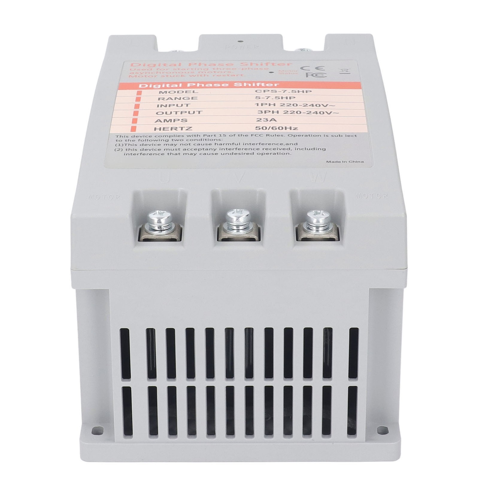 220‑240VAC Single Phase To 3 Phase Converter 7.5 Horsepower Digital Phase ੭