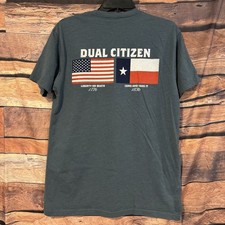 Dual Citizen Texas American Flag Medium T-Shirt Lone Star Shooting Sports Tee