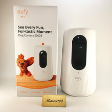 Anker Eufy Dog Pet Cat Camera D605 Feeder 16G Wi-Fi 360 View AC100V Cat AI New