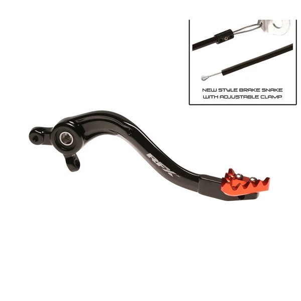 RFX Pro ST Hinterradbremshebel (Hart Eloxiert Schwarz/Orange) KTM 250 SX-F 2016-image