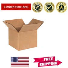 Value 25-Pack Medium Corrugated Boxes 6x6x5 for Storage & Shipping Needs