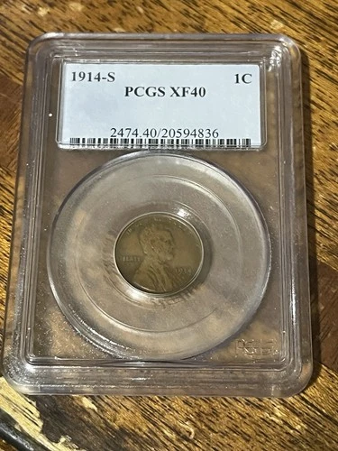 1914-S 1C Lincoln Cent - PCGS XF40