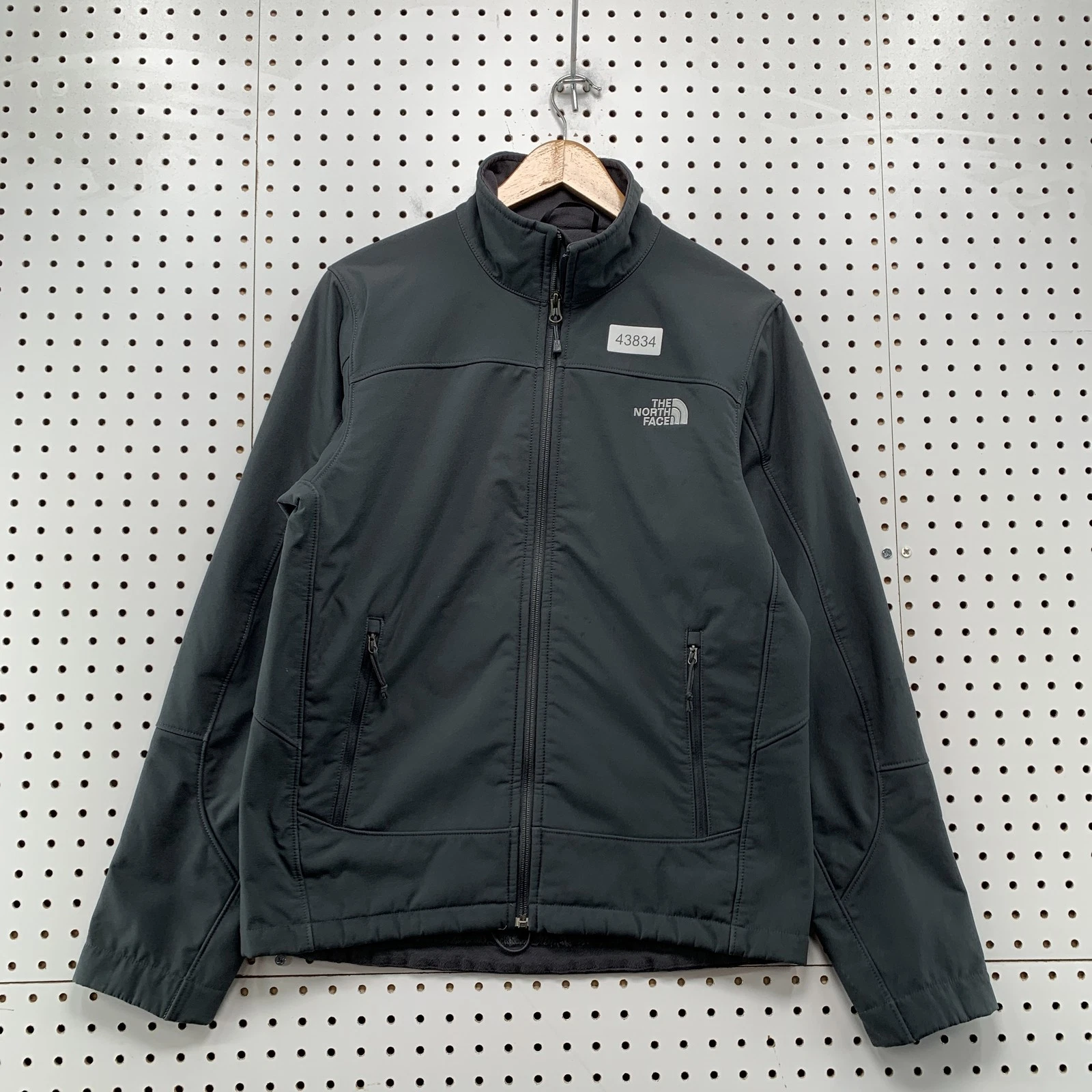 The North Face Gray Jacket Mens Small Softshell Fleece Lined Outdoor