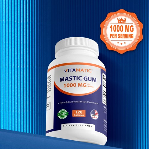 Vitamatic Mastic Gum 1000mg per Serving - Support Digestive Function, Gastrointe