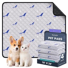 Washable Pee Pads for Dogs, 4 Pack Puppy Pads, Super Absorbent Leakproof wi...