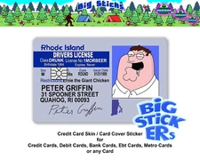 Peter-Griffin License Credit/Debit Card Skin Cover SMART Sticker Wrap Decal