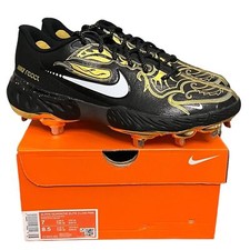 Nike Alpha Huarache Elite 3 Low Size 7-13 Baseball Cleats Black/Gold CV3553-001