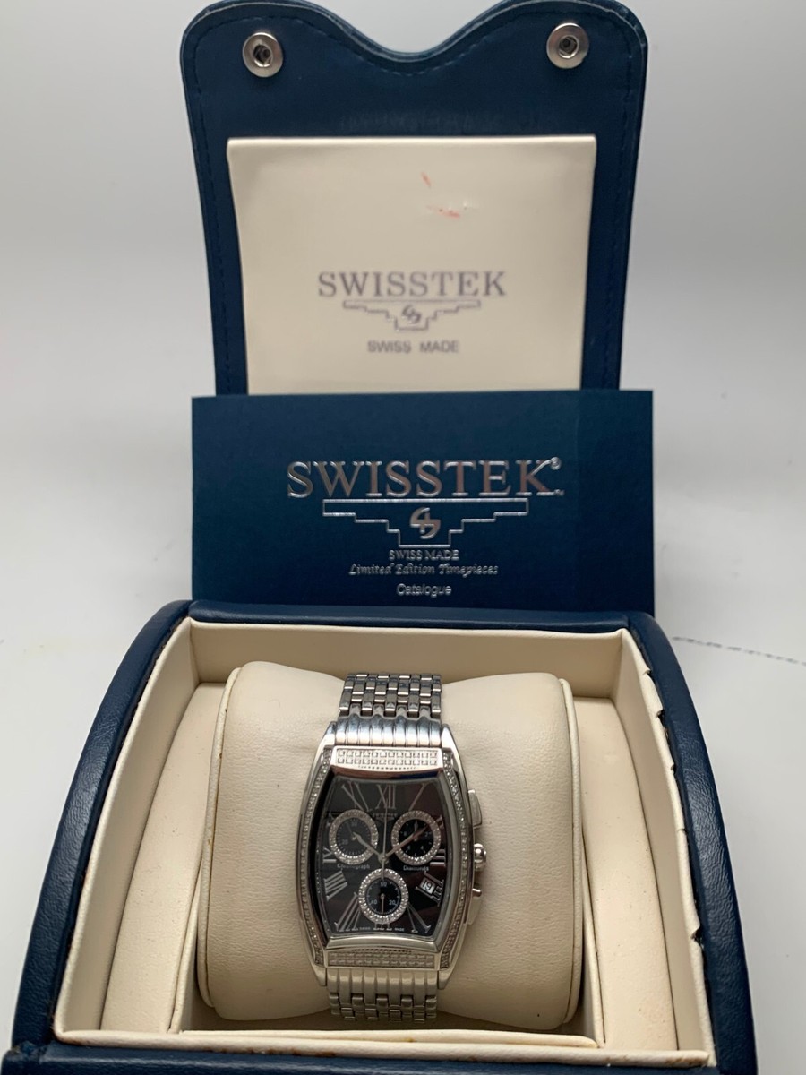 SWISSTEK NIB AUTHENTIC LIMITED EDITION BLACK CROCODILE SWISS LUXURIOUS WATCH il_fullxfull.5866020724_j2fu.jpg main image 3
