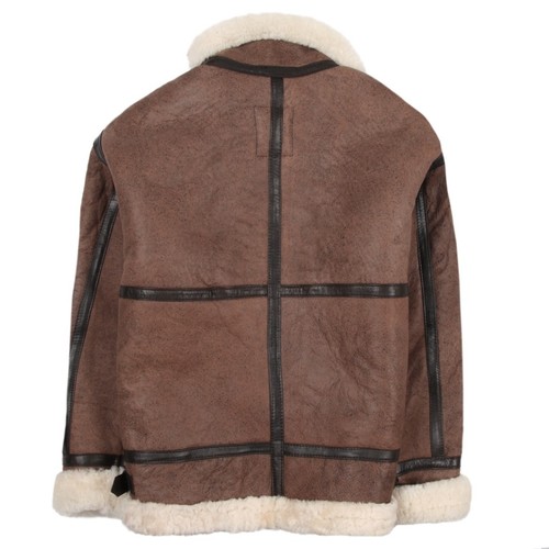Alpha Industries B3 Flight Bomber Jacket Sheepskin Leather Authentic Alpha Ind. - Picture 2 of 3
