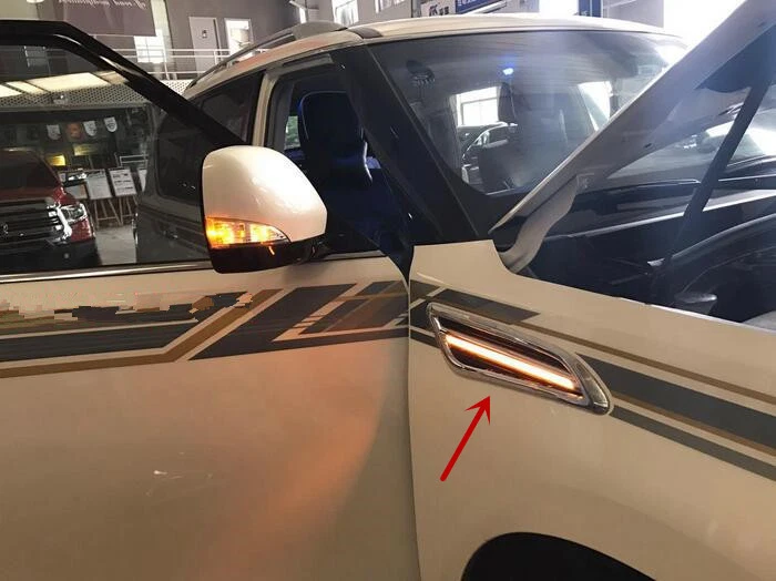 Luz de señalización lateral de guardabarros luz de señal de giro lámpara para NISSAN PATROL Armada Y62 Foto 2 de 4