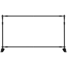Professional 8ft x 8ft Adjustable Trade Show Backdrop Banner Stand Display Stand