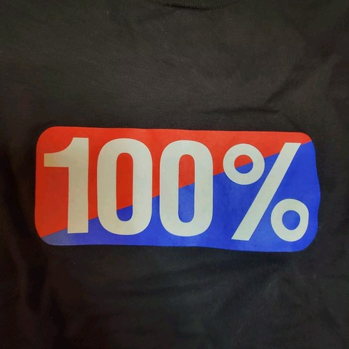 New 100% Tee Shirt Black / XL / Extra Large - Picture 2 of 3