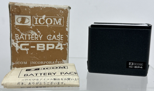ICOM IC-BP4 Battery Case for 6x AA Batteries w/ Box and Manual * Open Box OEM *