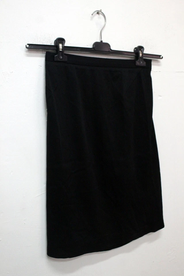 Narciso Rodriguez Gonna Donna Taglia 40 Skirt Nero Woman Logo Rock Jupe Cotone - Imagen 4 de 4