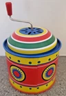 2007 Vintage Schylling Classic Tin Music Box Round w/ Crank Collectible!