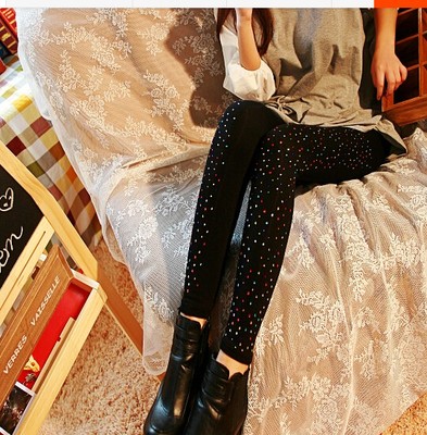 Pantalone donna leggings neri con brillantini colorati leggings stretch  2019 | eBay