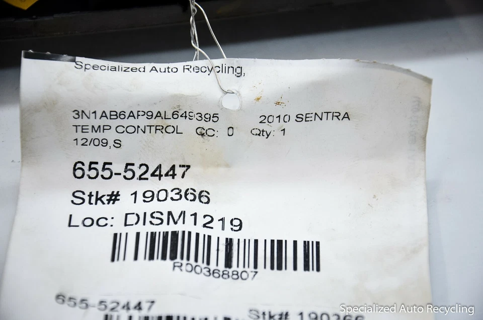 Toyota Sienna 2010-2012 calentador de aire acondicionado unidad de temperatura OEM J1A0314 Foto 4 de 4