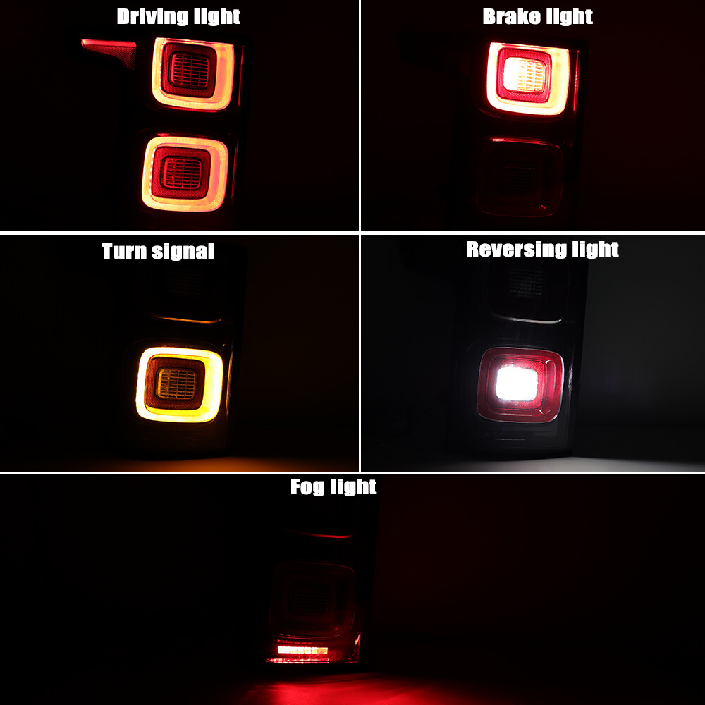 MZORANGE Left Driver Side Tail Light – For Land Rover Range Rover Sport 2018-2022, LED, Black Housing