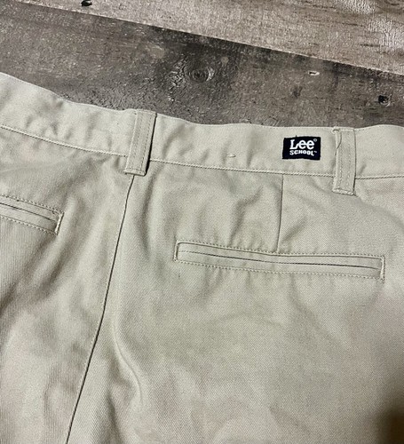 Lee School Pants Boys 16 Khaki Pockets Straight Leg Unisex - Picture 8 of 9