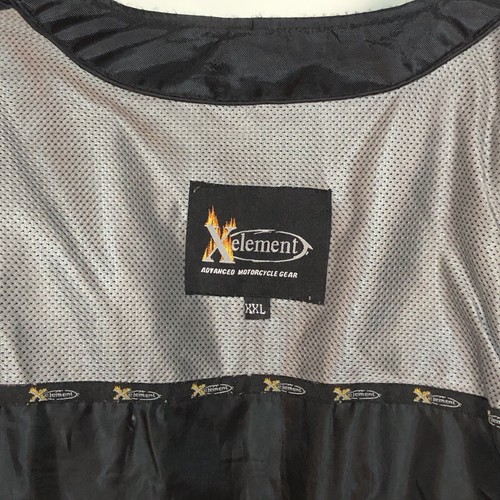 Leather Motorcycle Vest X-element Womens XXL Black Studs Zipper, Custom Patches - Picture 8 of 8