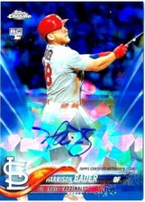 2018 TOPPS CHROME AUTO MT HARRISON BADER SAPHIRE  ICE  CRACKED