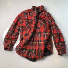 Greatland Apparel Red And Black Long Sleeve Button Down Warm Flannel Red Plaid X