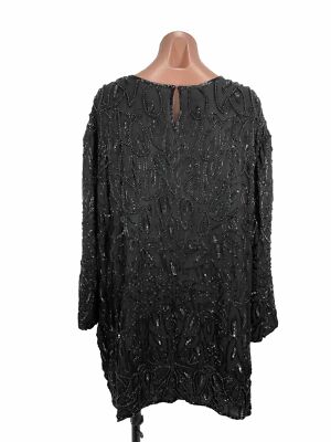 black evening tunic tops