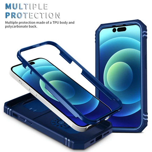 For iPhone 16 15 Pro Max 14 13 12 11 7 8 XS Rubber Case Slide Camera Lens Cover - Picture 22 of 101