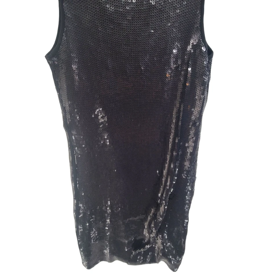 Patrizia Pepe Women's Sleeveless Sequen Mini Dress Black Size 8 Foto 2 de 4