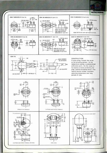 2 X Klixon 9700K Thermal Protector - 75C - 167F - N.C. - 13 Amp - Reclose at 50C - Picture 11 of 12