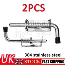 NARROW HEAVY DUTY SPRING LOADED DROP BOLT STABLE DOOR GATE GARAGE HORSE TRAILER