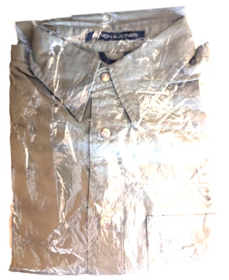 Devon & Jones men's green Titan Twill shirt L embroidered long sleeve NWT