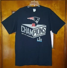 NWOT ☆ New England Patriots 2017 AFC Champions Uni sex T-Shirt Men's Size M Nice