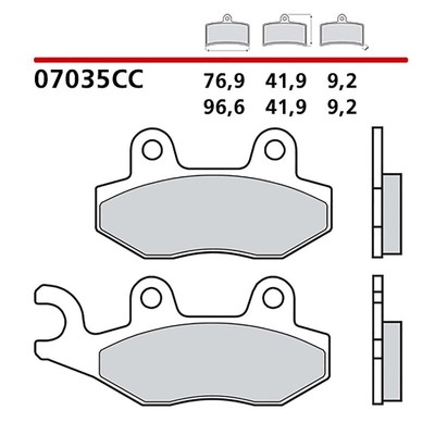 BREMBO FRONT BRAKE PADS KIT FOR KYMCO FILLY 50 00-06-COD. 07035