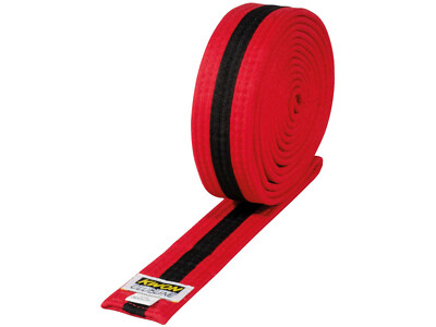 Kwon Clubline Soft Belt Red Black for Judo, Karate, Ju Jutsu, Taekwondo, Judo