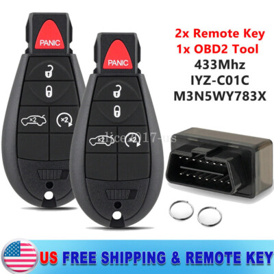 2 For Jeep Grand Cherokee Dodge Durango Keyless Entry Remote Key Fob+ Programmer