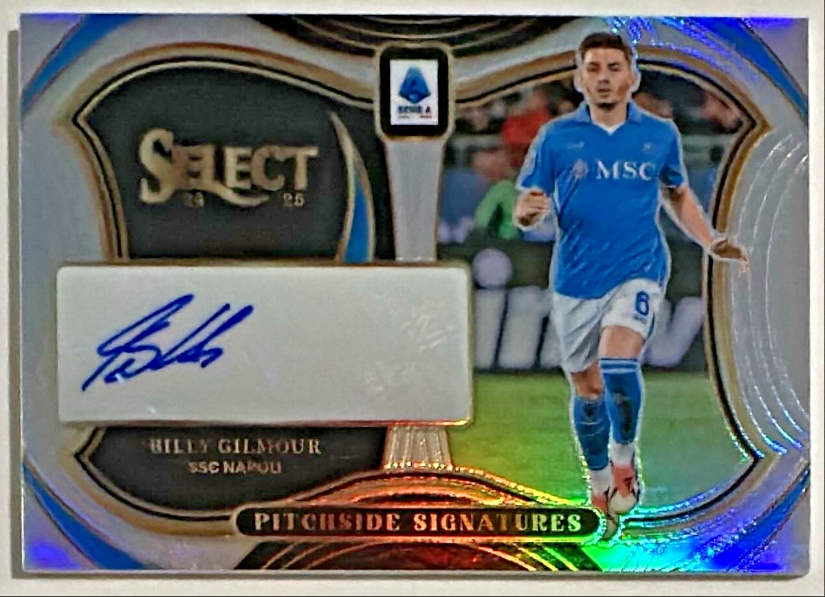 2024-25 Select Serie A Billy Gilmour Auto Silver Prizm Pitchside