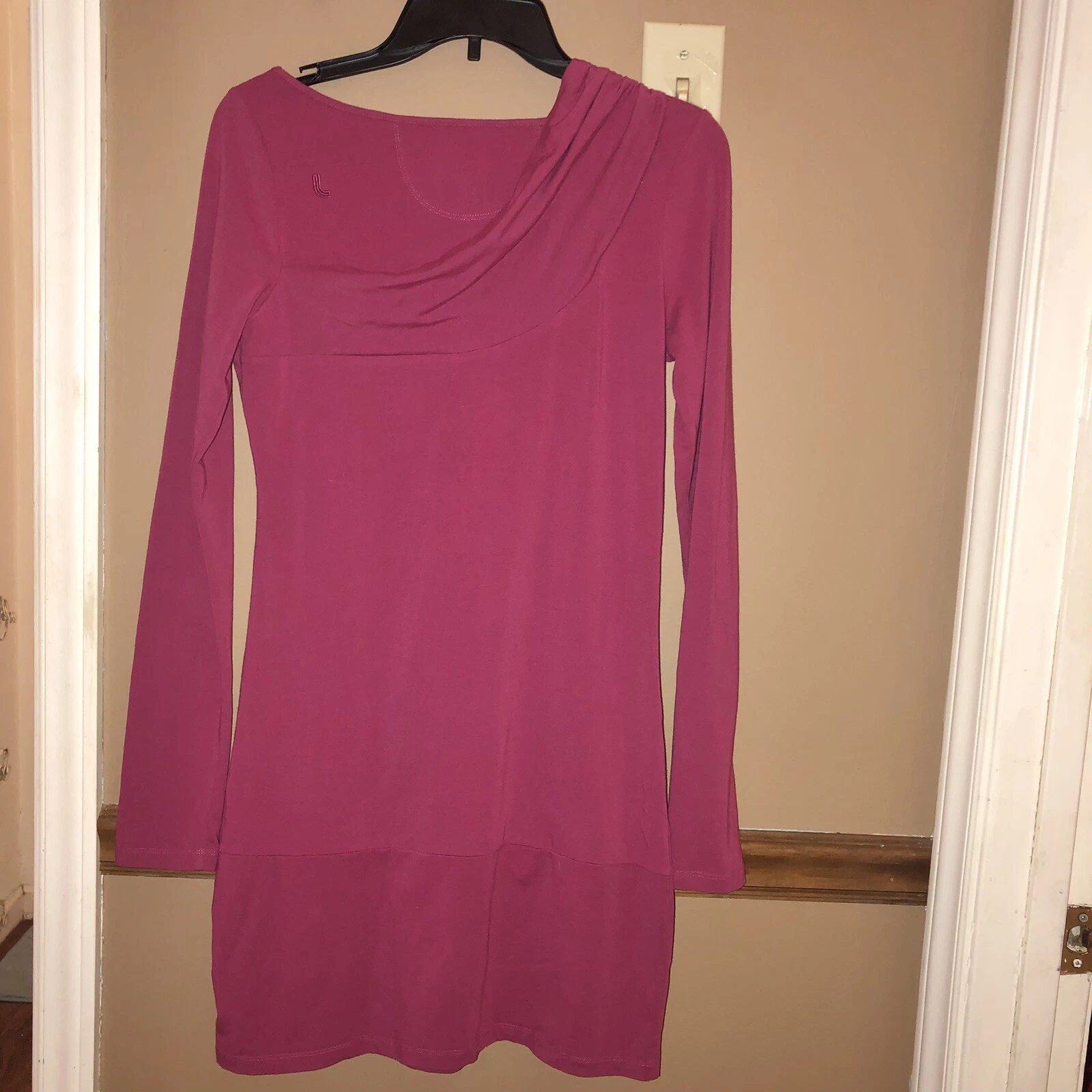 lole lola tunic long sleeve asymmetric dress 