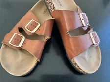  Top Moda Women's  Two Band Footbed Sandals Size US 9, EU 40 