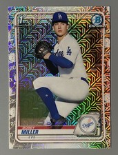 2020 Bowman Draft Chrome Bobby Miller Asia Mojo 1st Refractor #BD-38 Rare! (B)