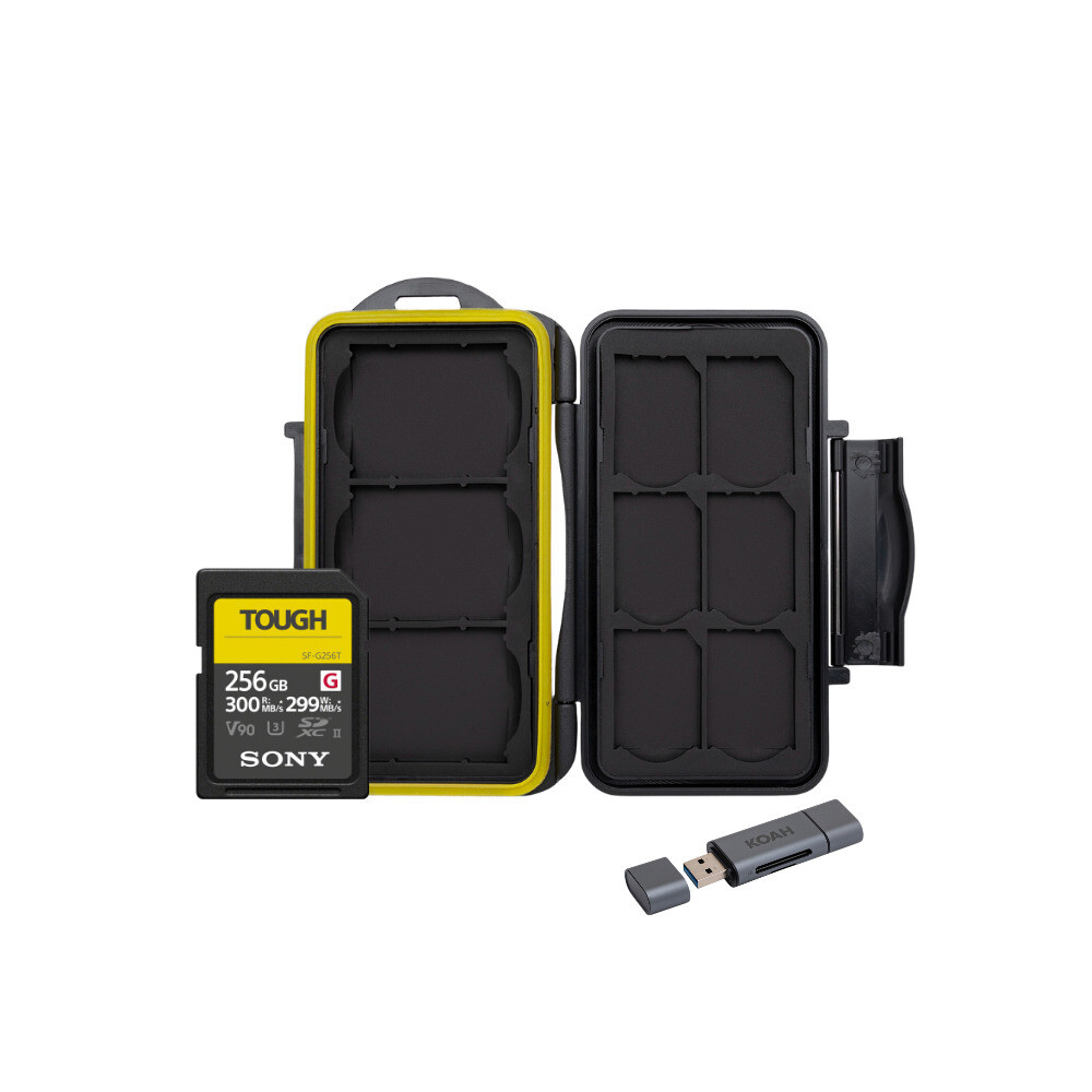 Карта памяти Sony UHS II SDXC серии TOUGH G объемом 256 ГБ с комплектом для чтения SD-карт
