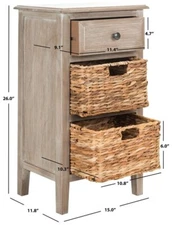 Safavieh EVERLY DRAWER SIDE TABLE, Reduced Price 2172728490 AMH5743E