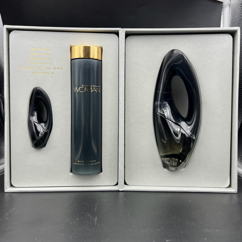 WOMAN by DONNA KARAN  3pc SET 3.4oz EDP Spr +7ml(Mini) Splas