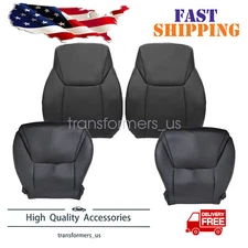 For 2008-2015 Lexus Lx570 Front Top / Bottom Perforated Leather Seat Cover Black