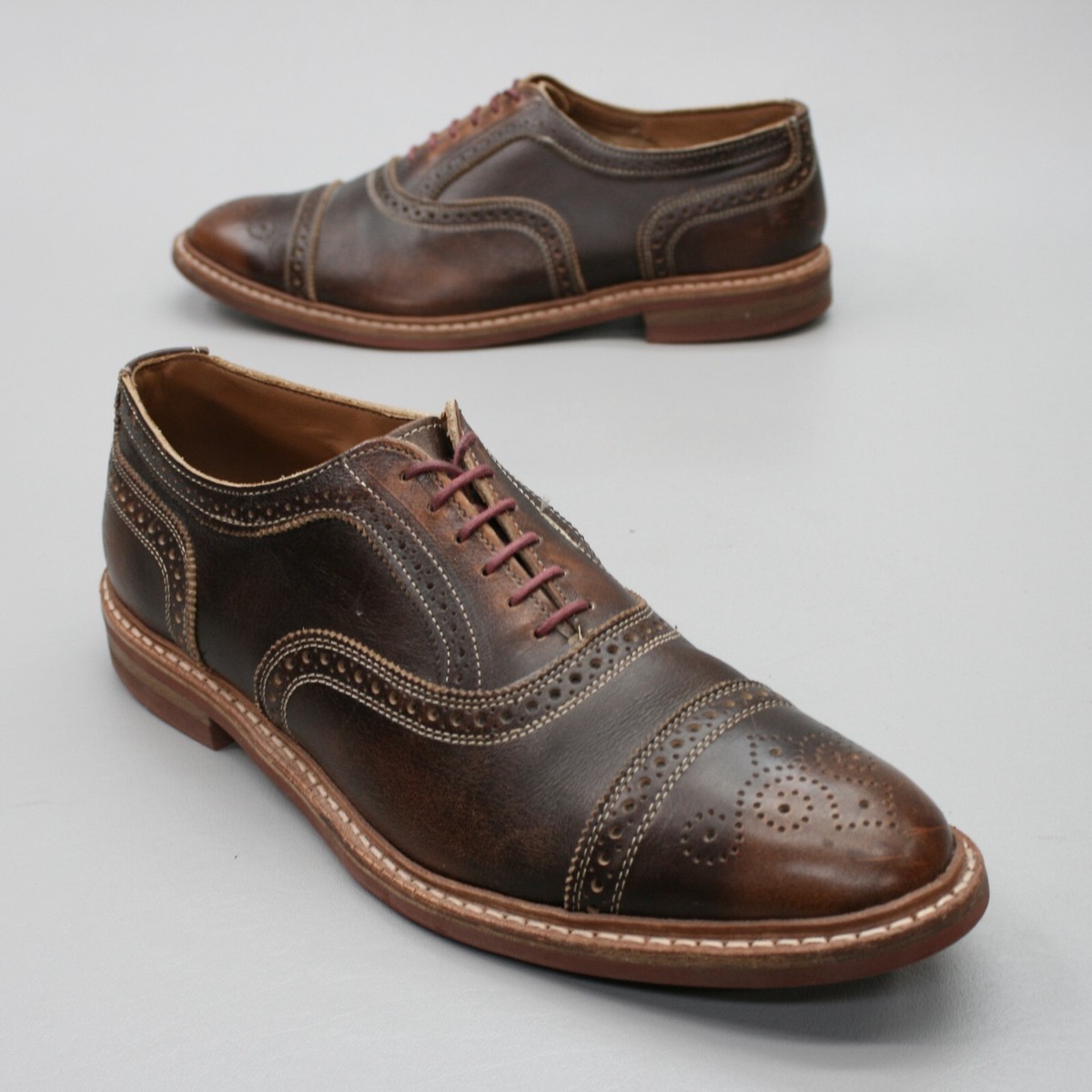 Allen Edmonds Strandmok Cap-toe Oxford Shoes Men\'s 8.5 B Brown Dainite Soles USA Strandmok Cap-toe Oxford with Dainite Rubber Sole | Men main image 4