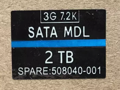 20 Adesivi Capacità Per Vassoio HDD HP 2.5/3.5 – Modello 500223-001 378343-001, Nero